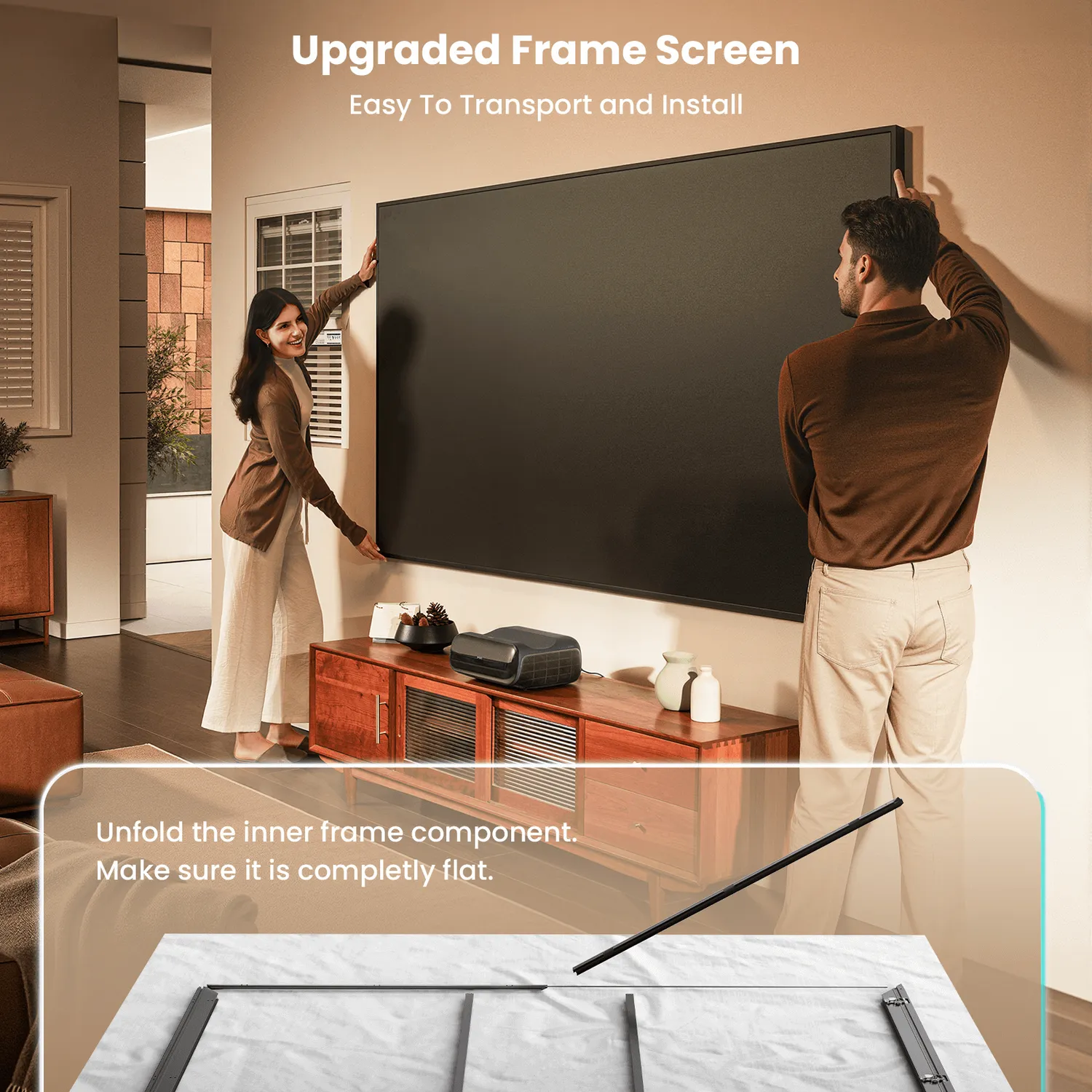 JMGO 100-inch Fresnel projectiescherm voor ultra-short-throwprojector