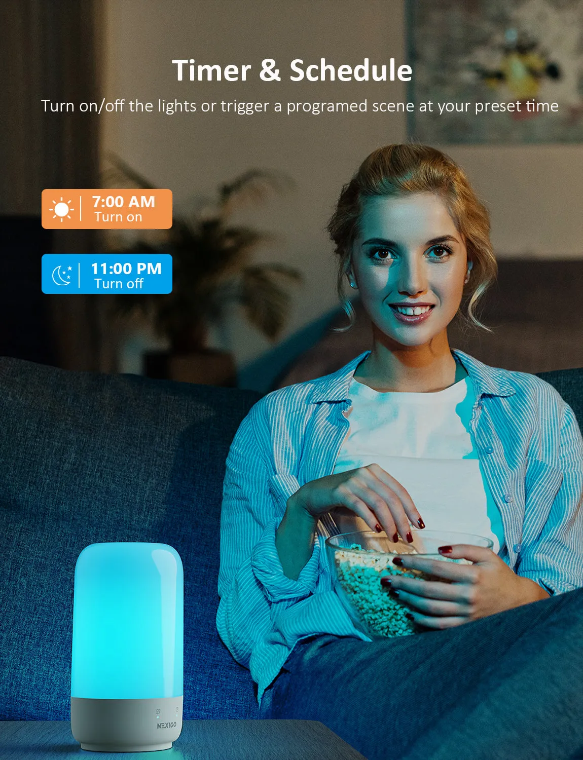 NexiGo LT01S Smart Tafellamp RGBW met Touchbediening