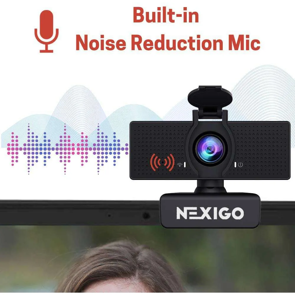 NexiGo N60 1080p webcam 110 graden FOV