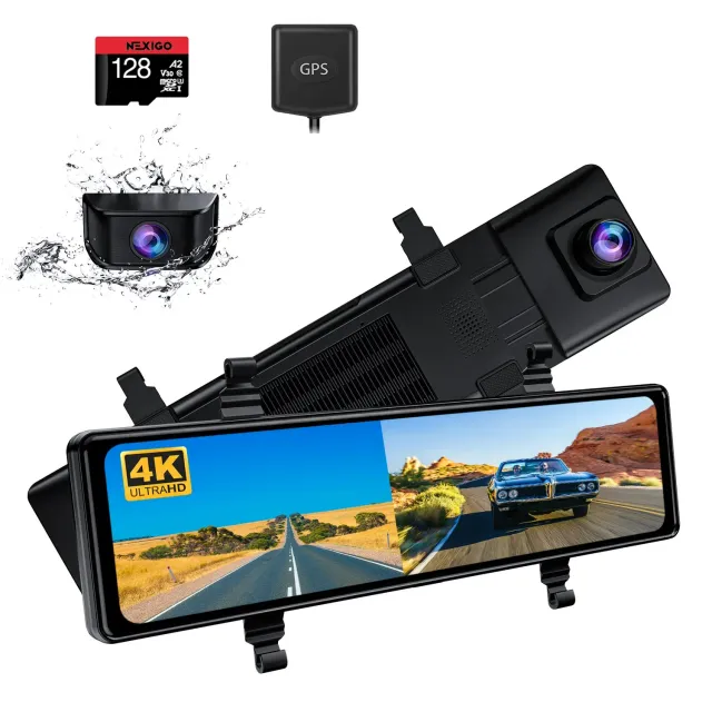 NexiGo D90 4K spiegel dashcam 12 inch dual Sony