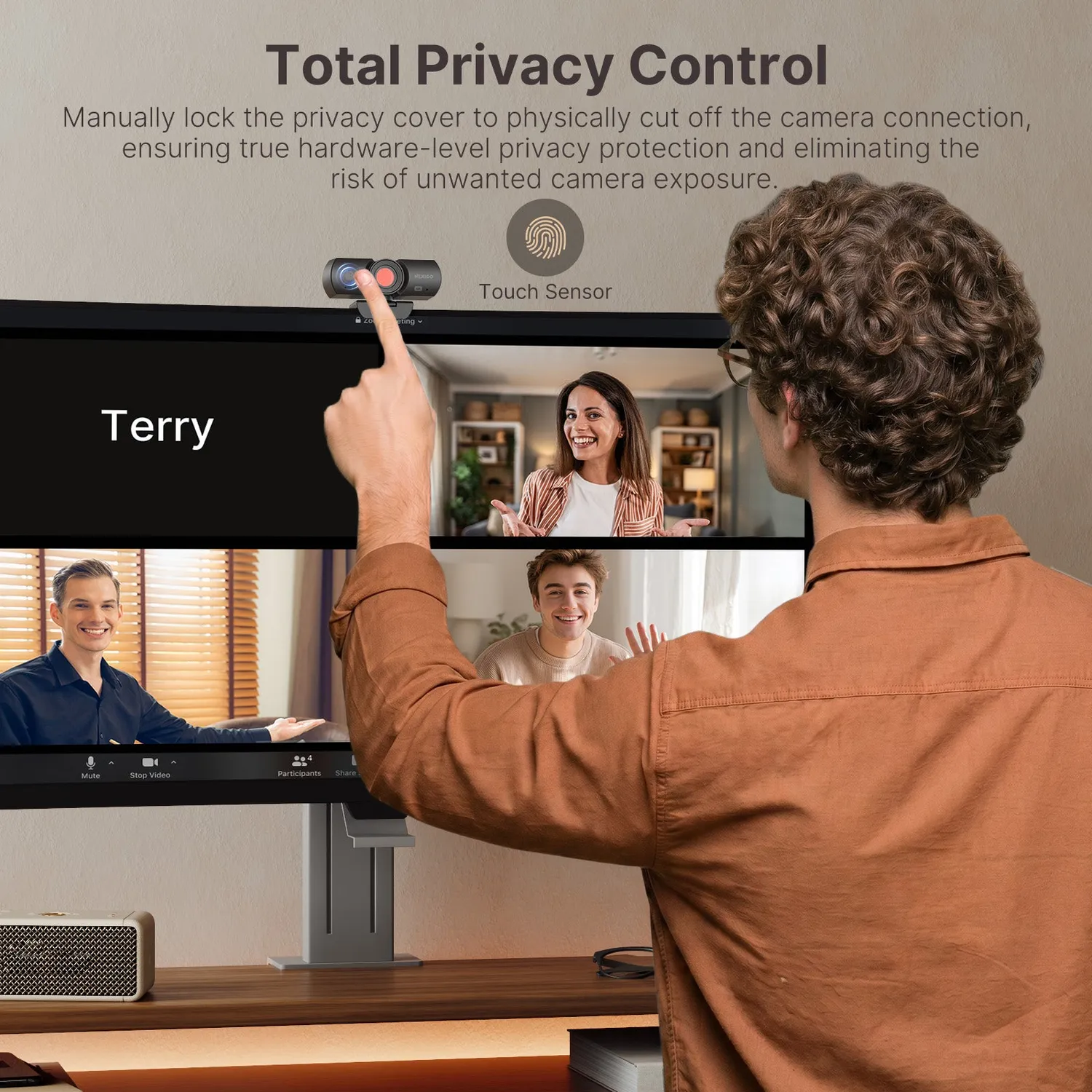 NexiGo HelloCam Lite 4K Webcam Privacy Shutter
