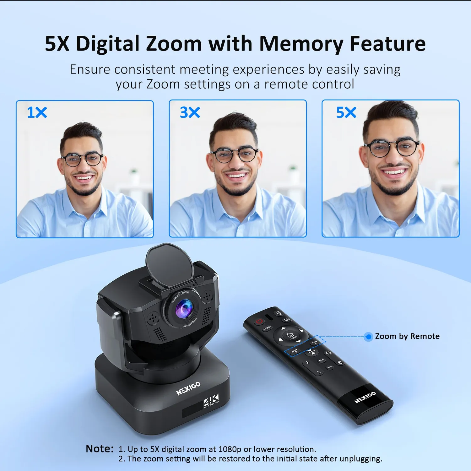 NexiGo N990 4K PTZ webcam met 5x zoom