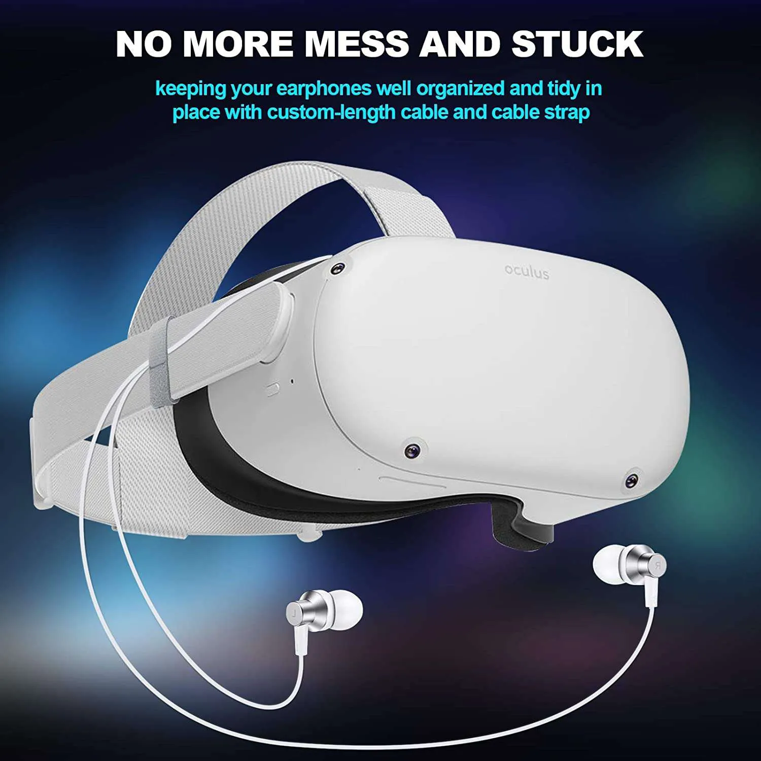 NexiGo S7 Oculus Quest 2 Set Lenscover Gaming Oordopjes