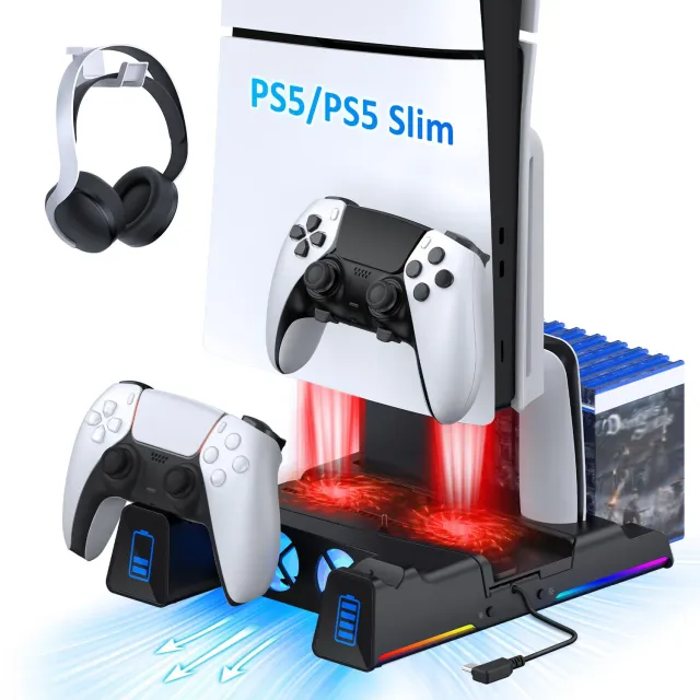 NexiGo PS5 Slim koelstandaard met RGB verlichting