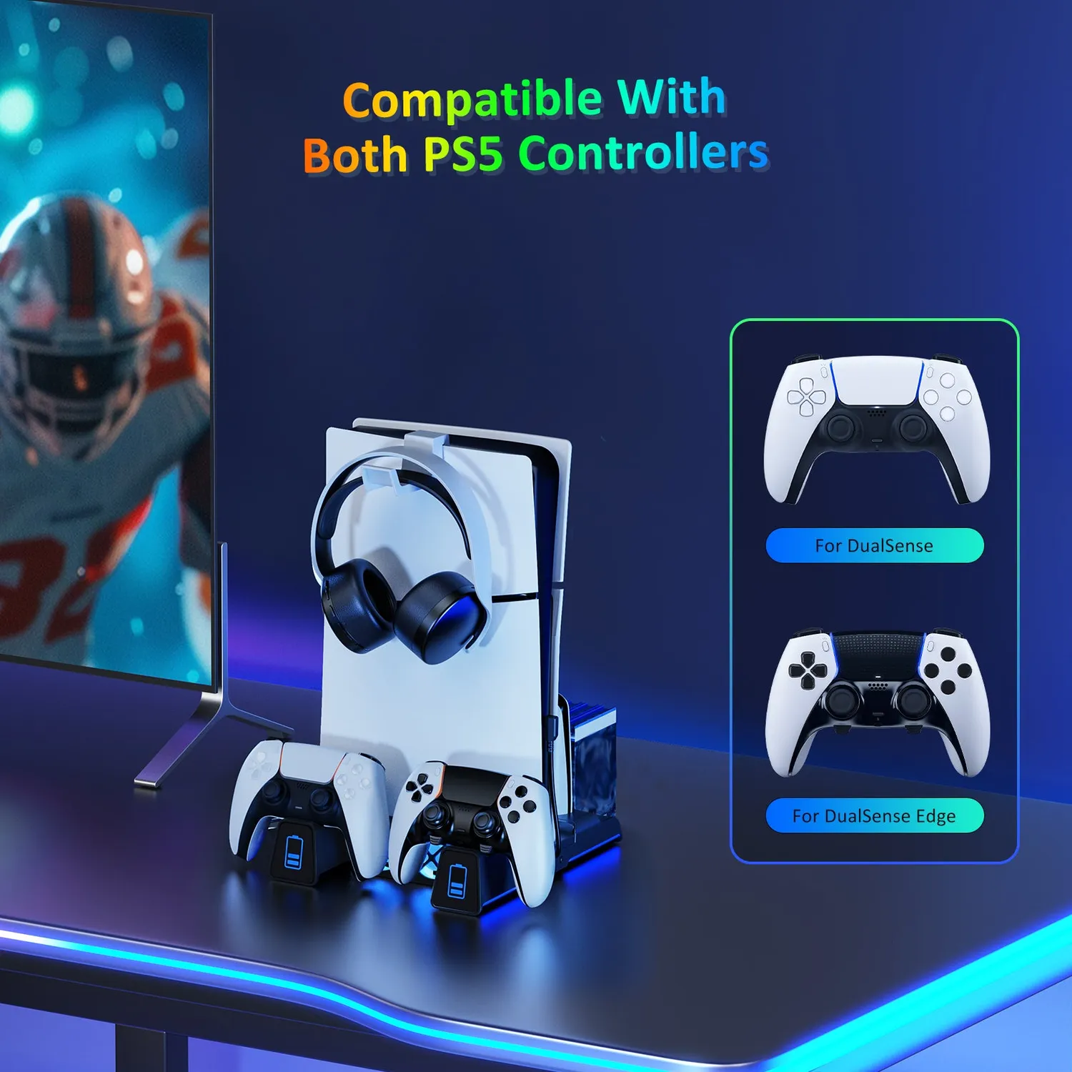 NexiGo PS5 Slim koelstandaard met RGB verlichting