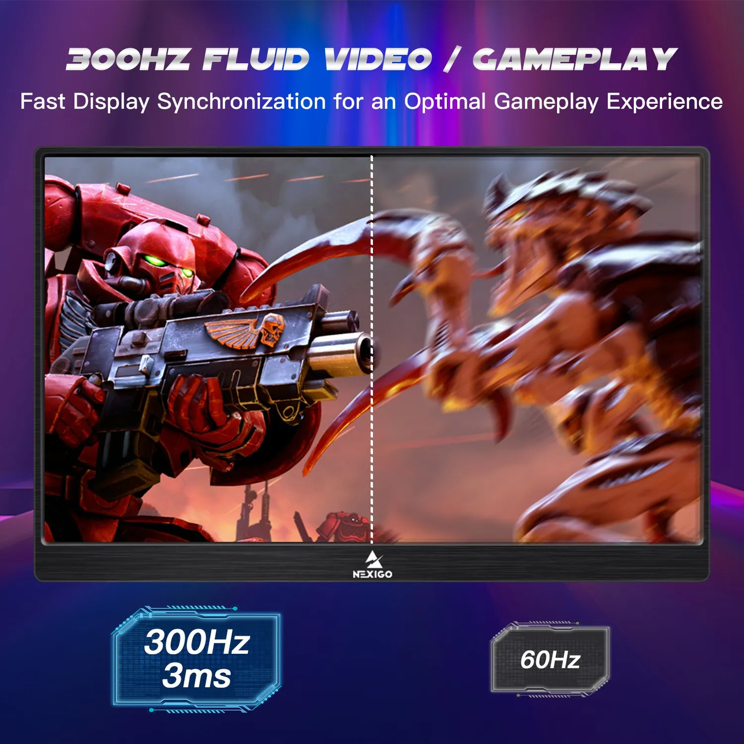 NexiGo NG17FGQ draagbare monitor 17,3 inch 300Hz
