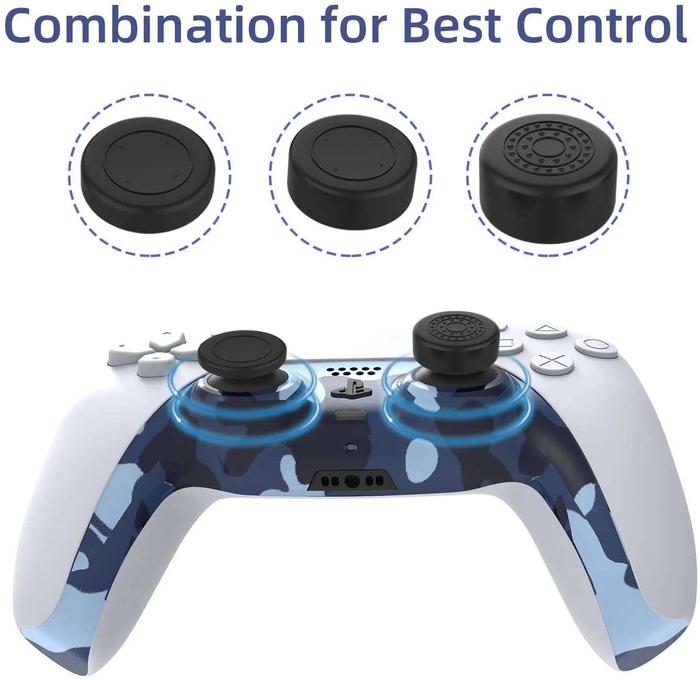 NexiGo PS5 Controller Faceplate cover met thumb grips