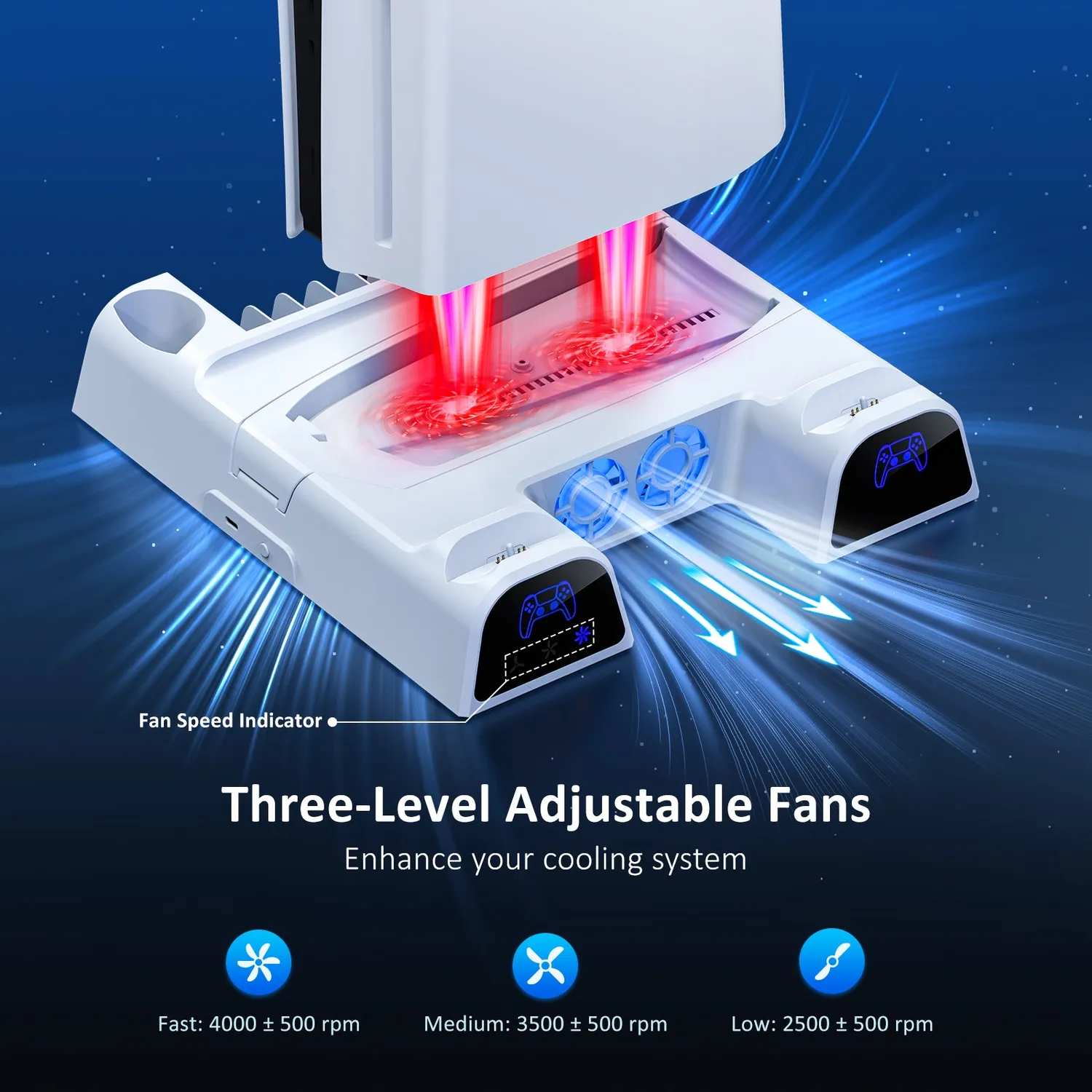 NexiGo PS5 Koelstandaard met Headset Houder