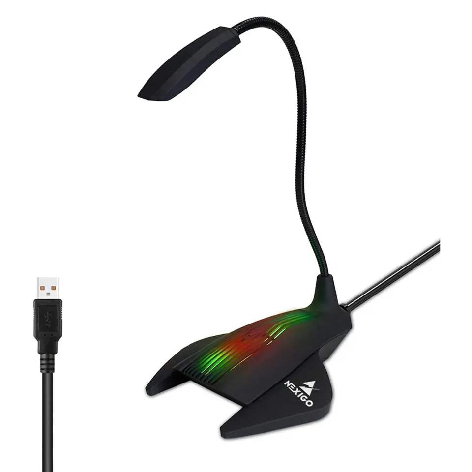NexiGo USB Computermicrofoon voor PC Zwart