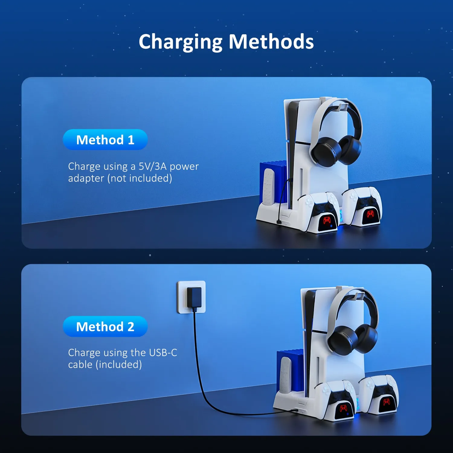 NexiGo PS5 Koelstandaard met Headset Houder