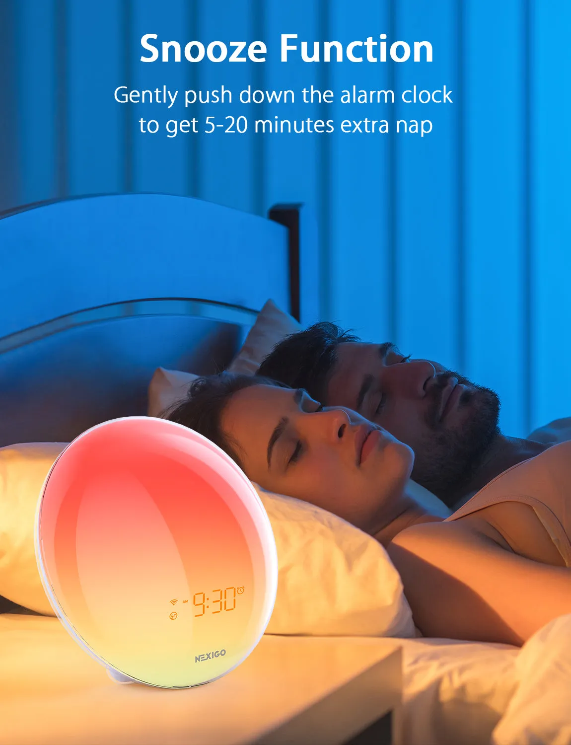 NexiGo LT11S wake-up light wekker met sunrise simulatie