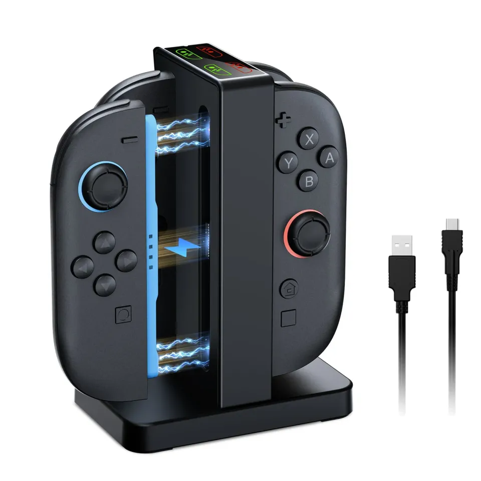 NexiGo Controller Charger Switch 2 controllerlader 4 Joy-Cons magnetisch