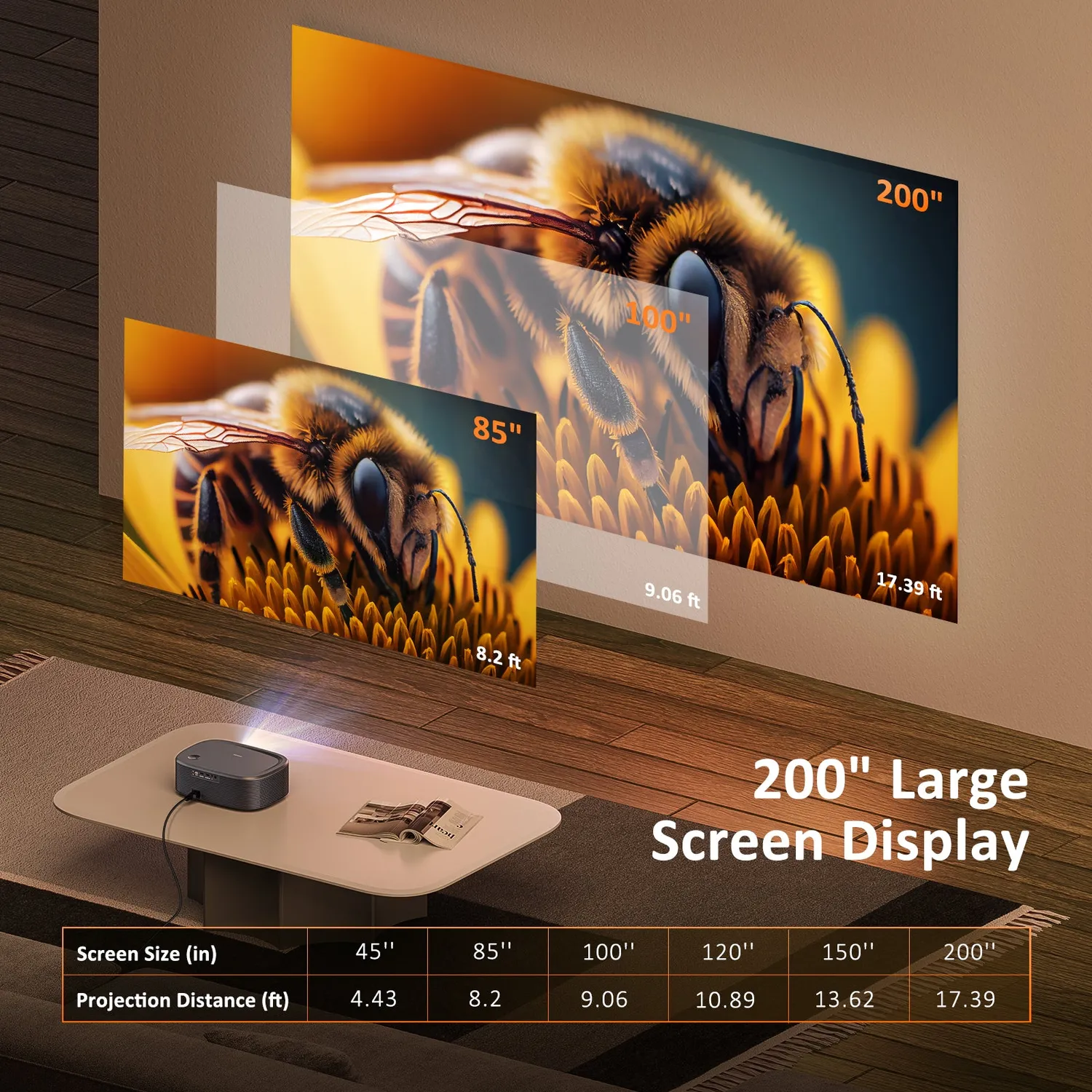 NexiGo PJ30 Ultra LCD beamer Full HD Netflix 200 inch