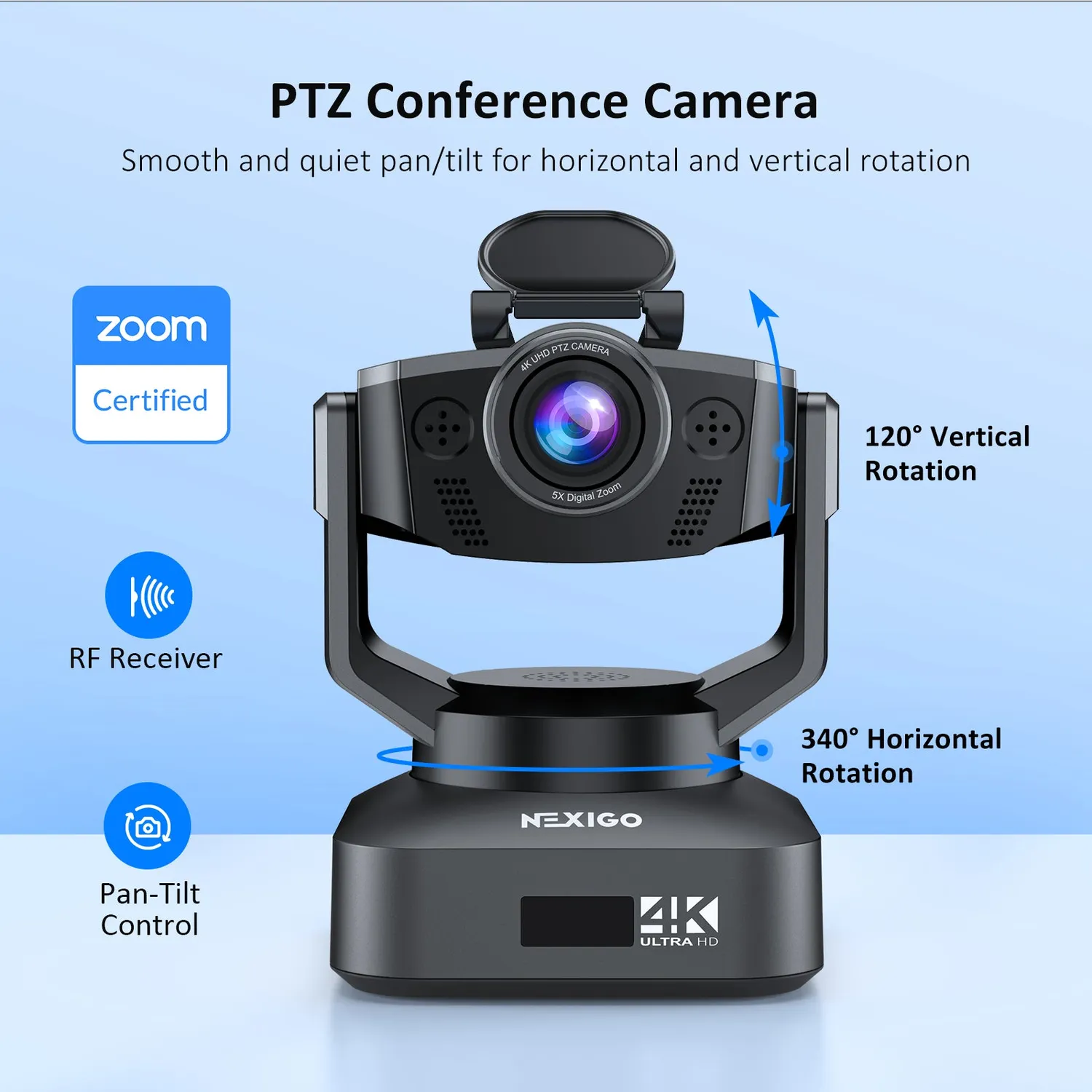 NexiGo N990 4K PTZ webcam met 5x zoom