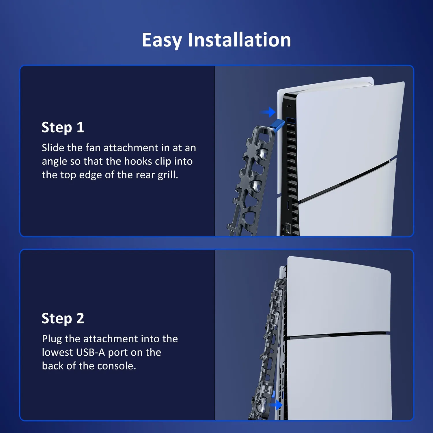 NexiGo PS5 Slim horizontale standaard met ventilator