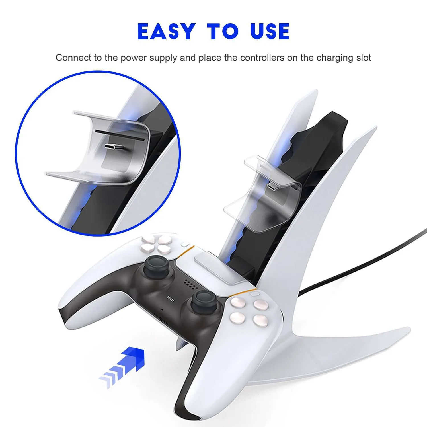 NexiGo PS5 Controller Verticale Oplader Zwart