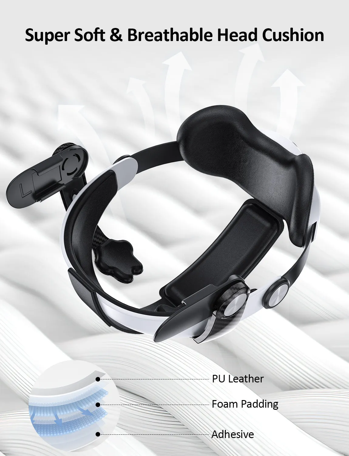 NexiGo S30 hoofdband voor Quest 2 wit verstelbaar