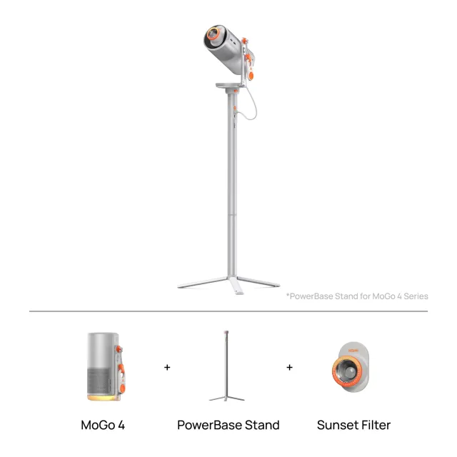 Xgimi MoGo 4 draagbare beamer met PowerBase Stand 450 ISO