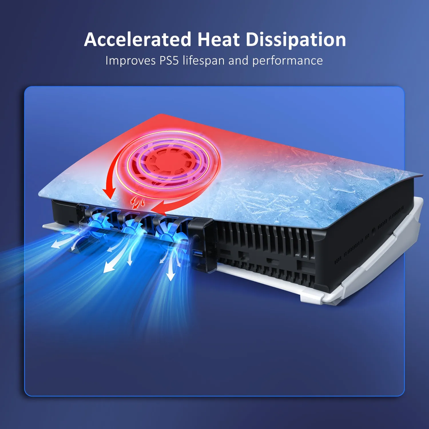 NexiGo PS5 Horizontale Standaard met Koelventilator