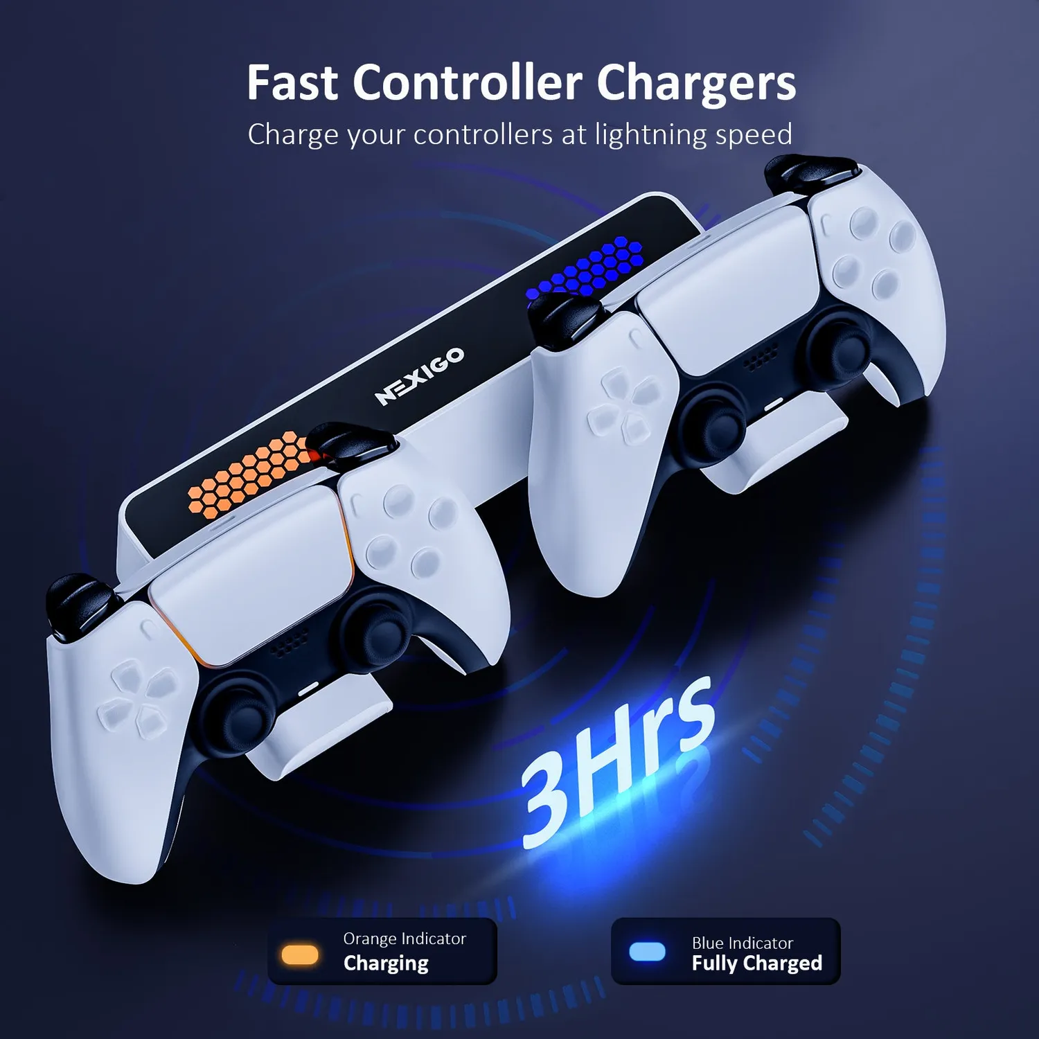 NexiGo Wall Mount met controlleroplader voor PS5 Disc & Digital