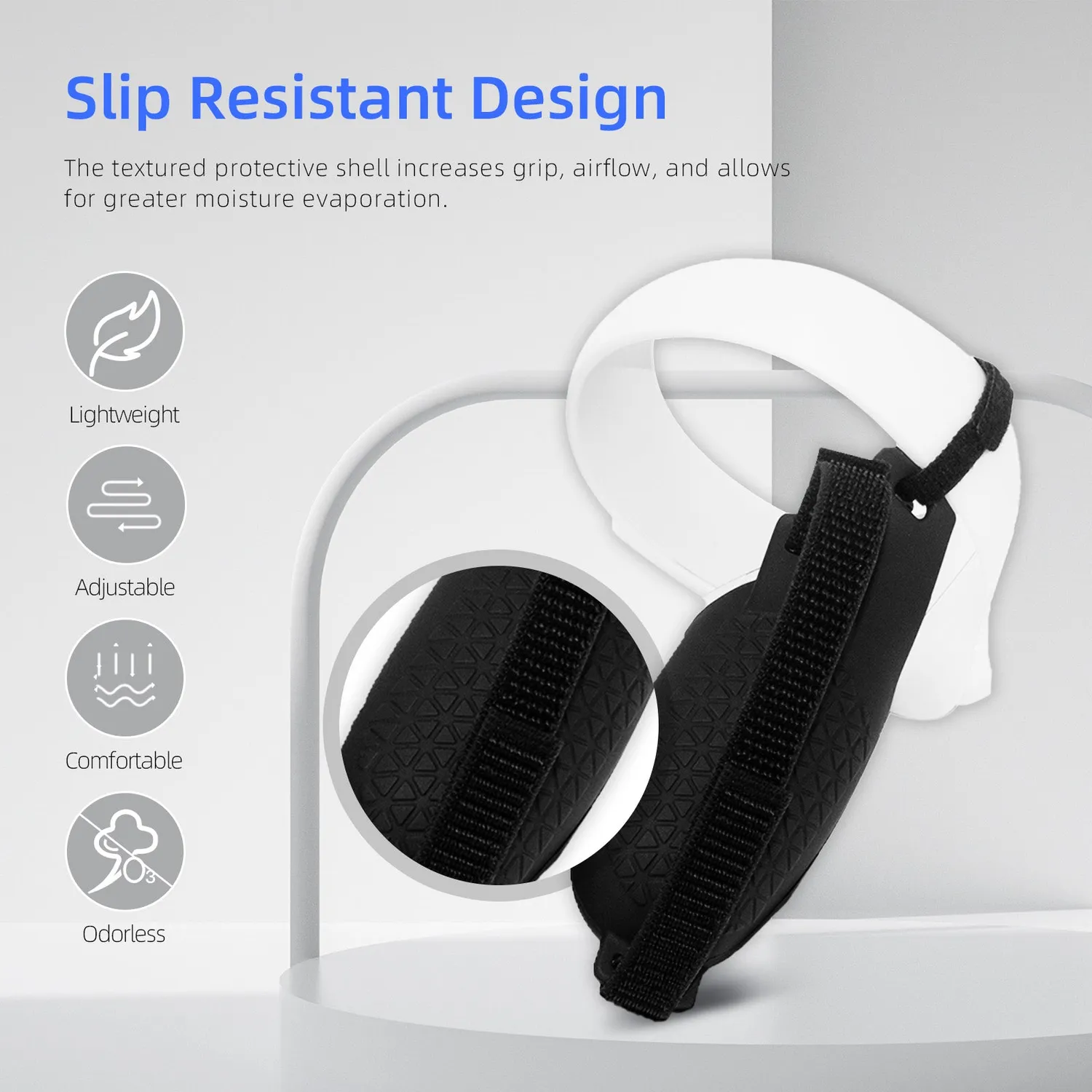 NexiGo Quest 2 grip- en lenscovers zwart