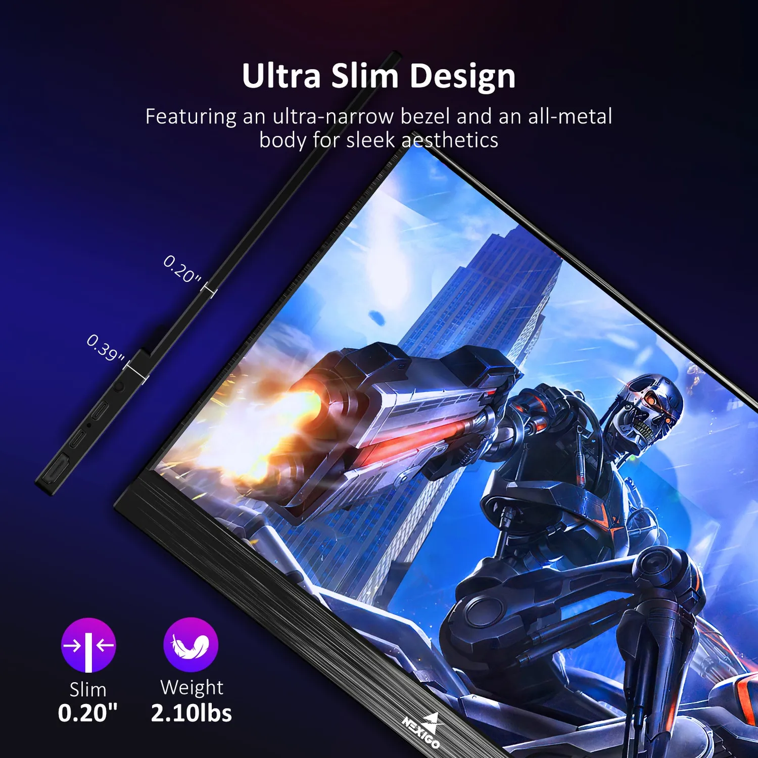 NexiGo NG17FG 17,3 Inch Portable Monitor 144Hz Full HD