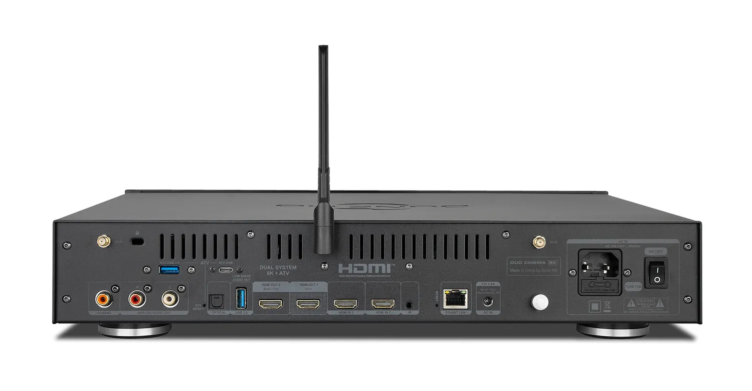Dune HD Duo Cinema 8K mediaspeler dual-system Netflix