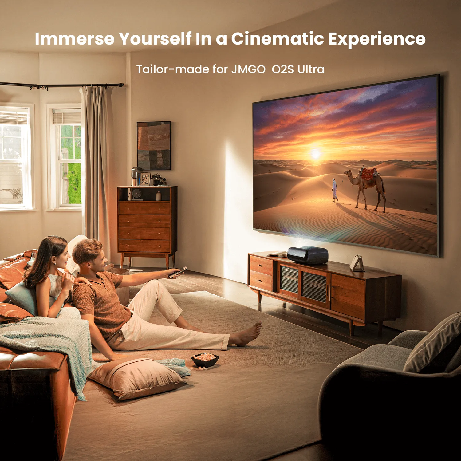 JMGO 100-inch Fresnel projectiescherm voor ultra-short-throwprojector