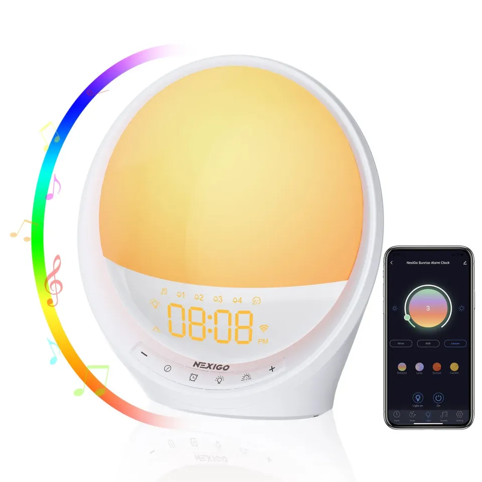 NexiGo LT10S wake-up light zonsopgang 17 geluiden