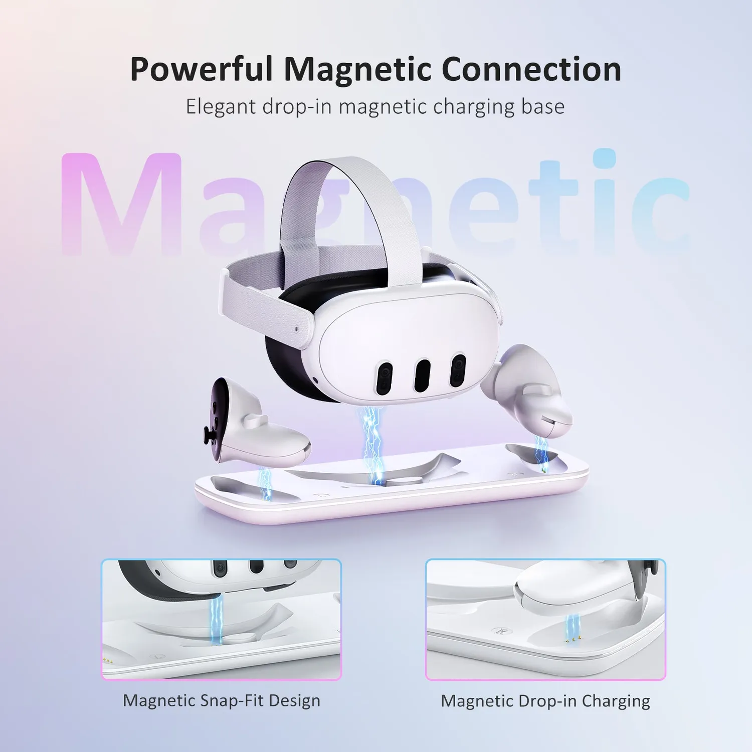 NexiGo Quest 3 oplaadstation 2 accu's magnetisch
