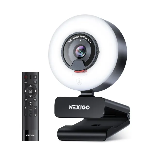 NexiGo N960E Plus 4K webcam ringlight afstandsbediening