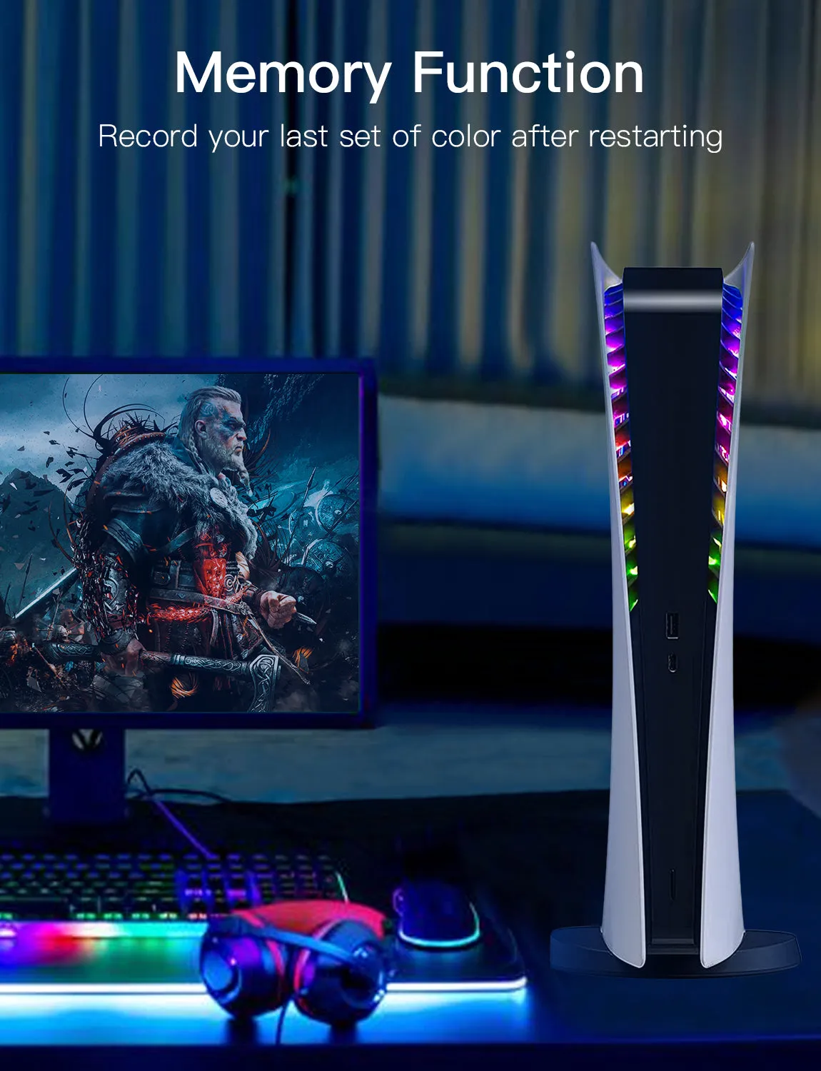 NexiGo RGB LED strip PlayStation 5 8 kleuren met musicsync
