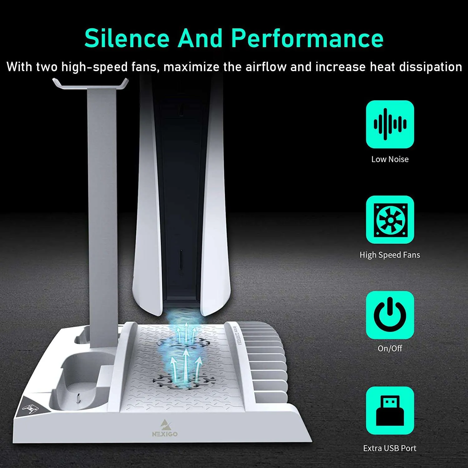 NexiGo PS5 Vertical Cooling Stand PS5-standaard
