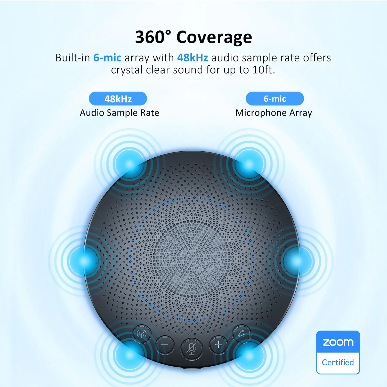 NexiGo SPK03 Bluetooth Speakerphone voor Vergaderen