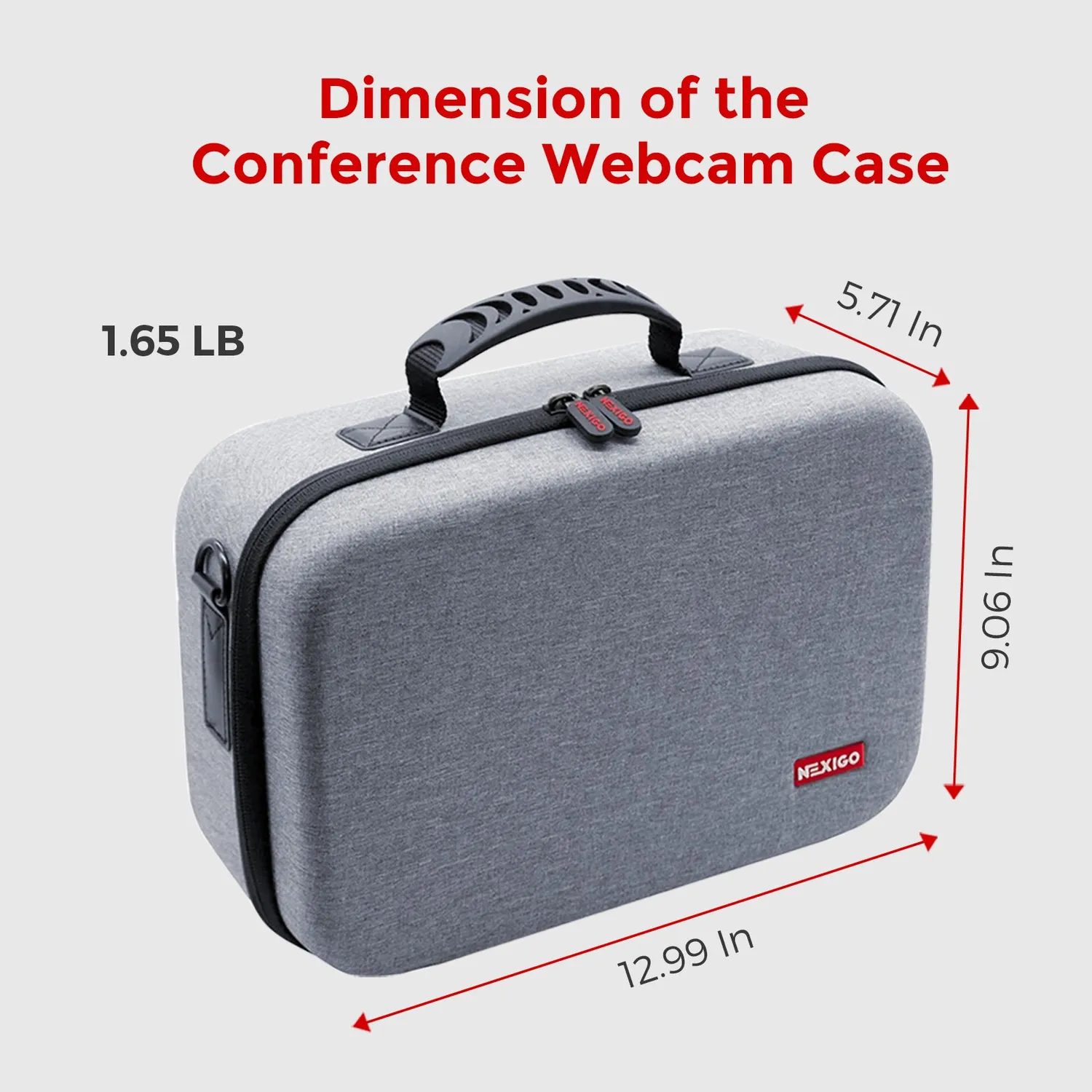 NexiGo Travel Case conference cameratas zwart hardcase