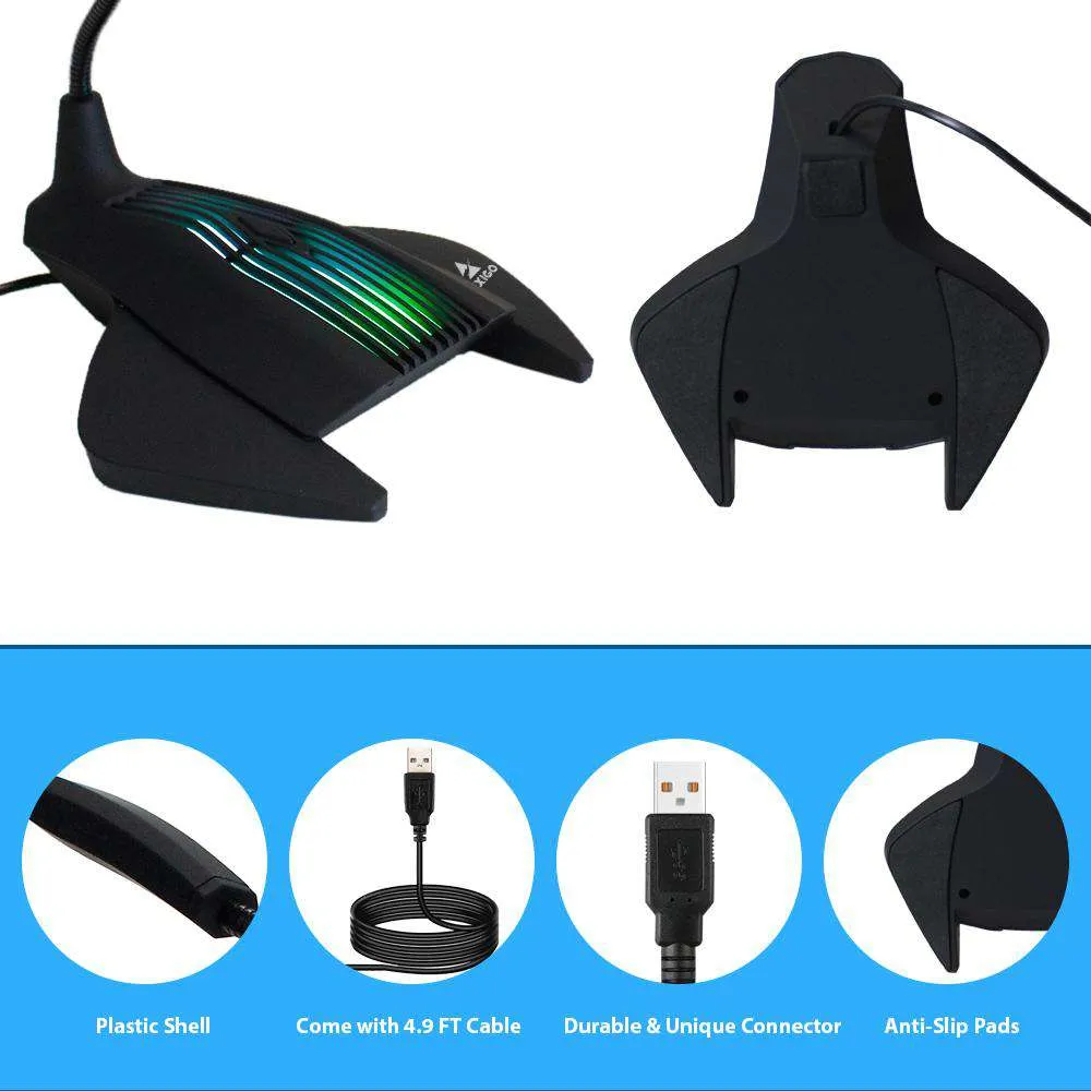 NexiGo USB Computermicrofoon voor PC Zwart