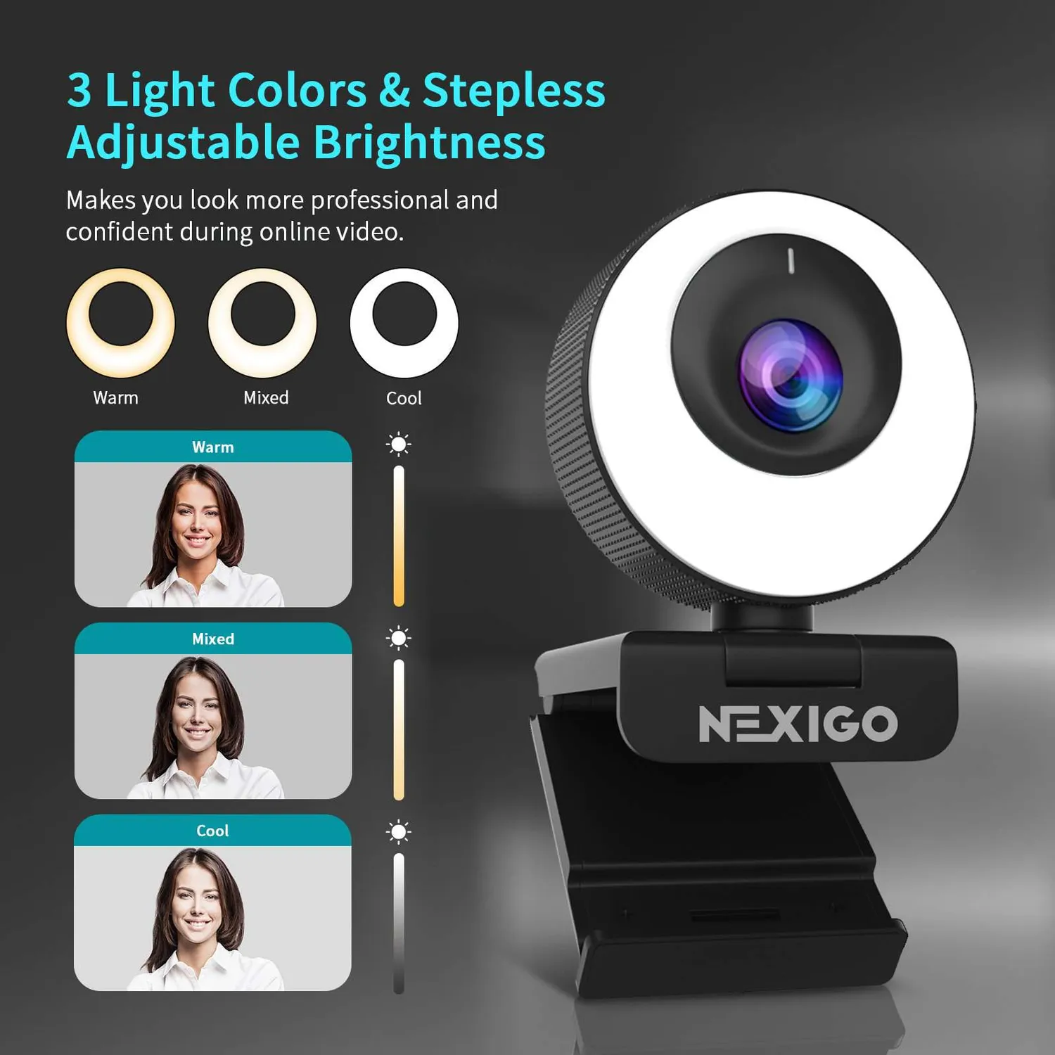 NexiGo N620E webcam 1080p 60fps met autofocus