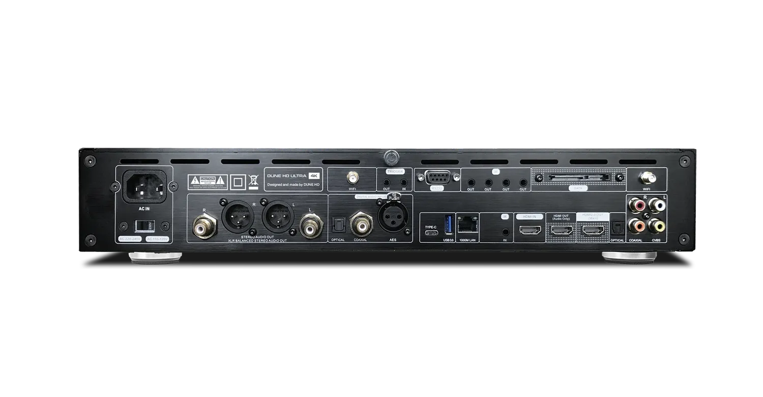 Dune HD Ultra 4K mediaspeler met XLR DAC
