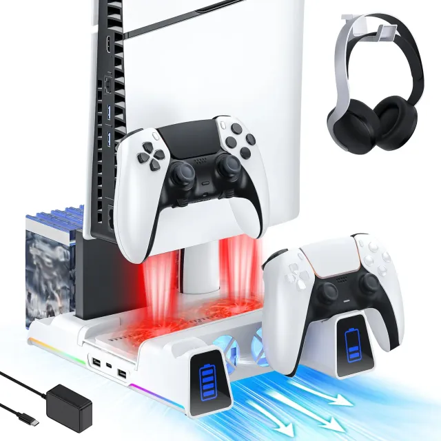 NexiGo PS5 Slim koelstandaard RGB lader
