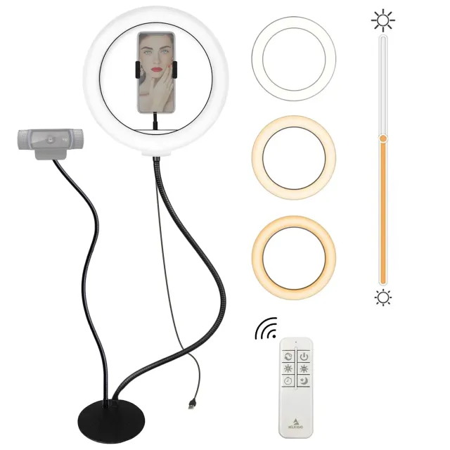 NexiGo 10 inch LED selfie ring light met afstandsbediening