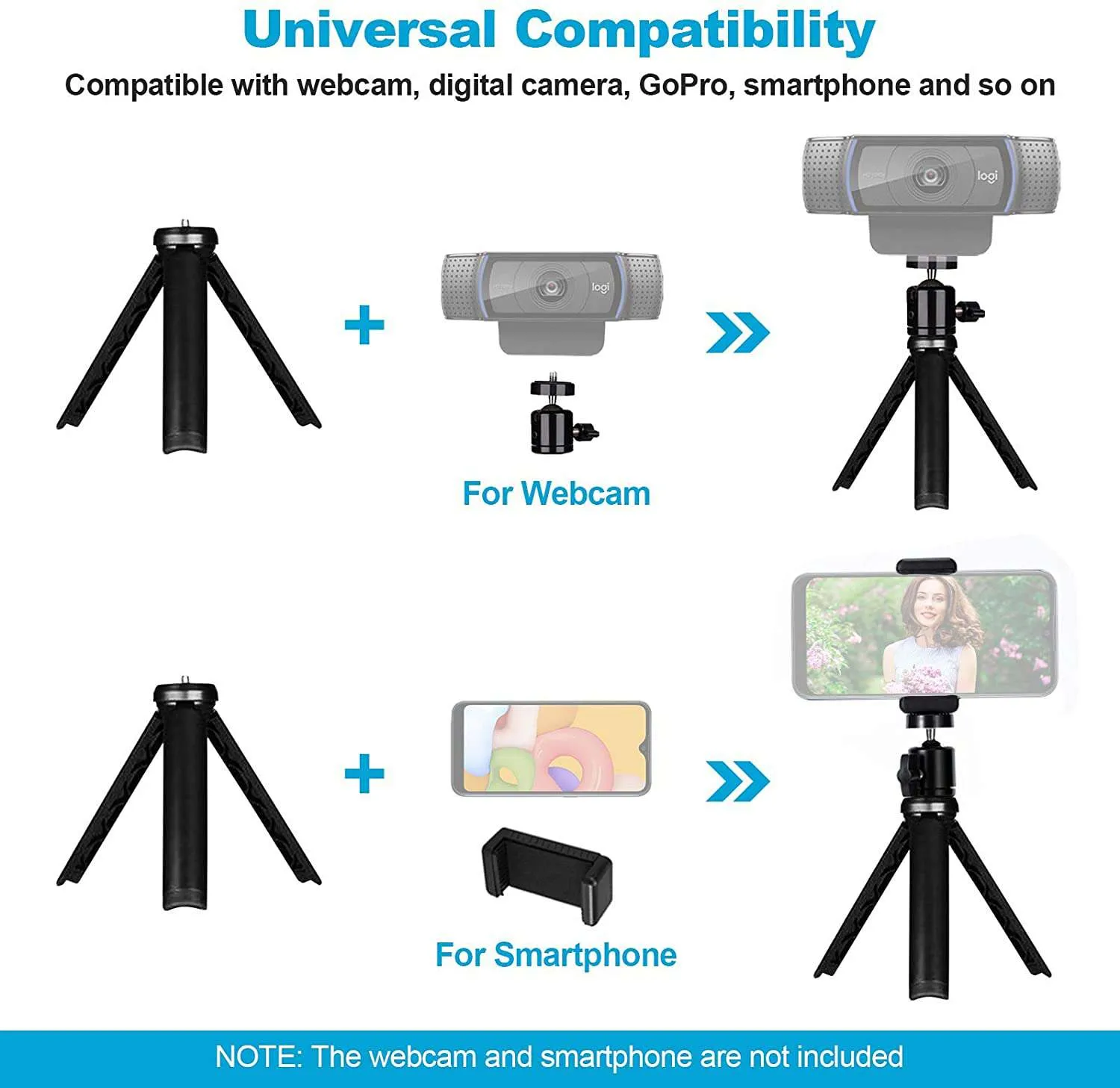 NexiGo Mini Tripod camerastatief 3-13 inch