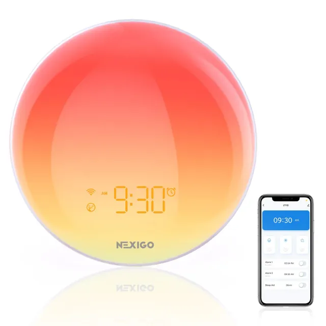 NexiGo LT11S wake-up light wekker met sunrise simulatie