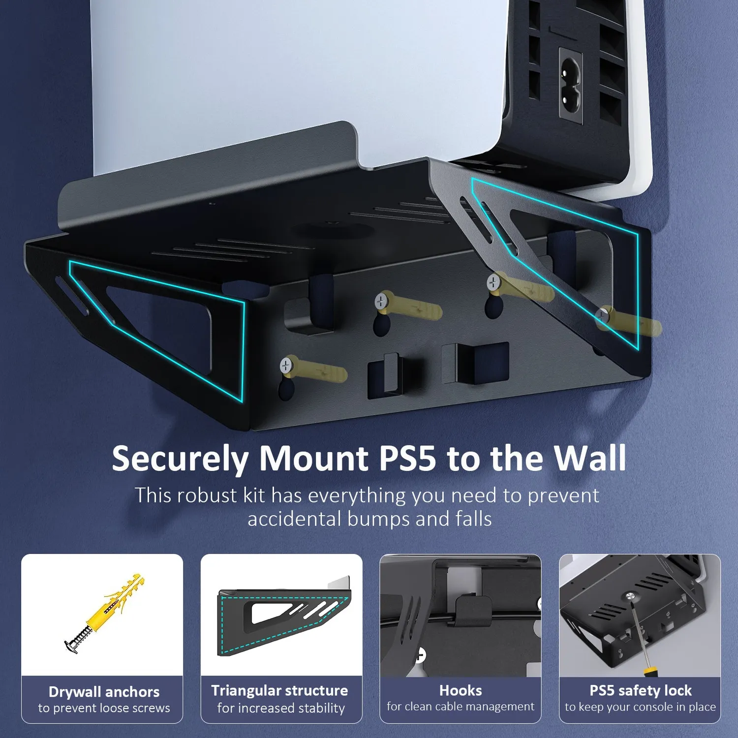 NexiGo PS5 Wall Mount Kit wandhouder