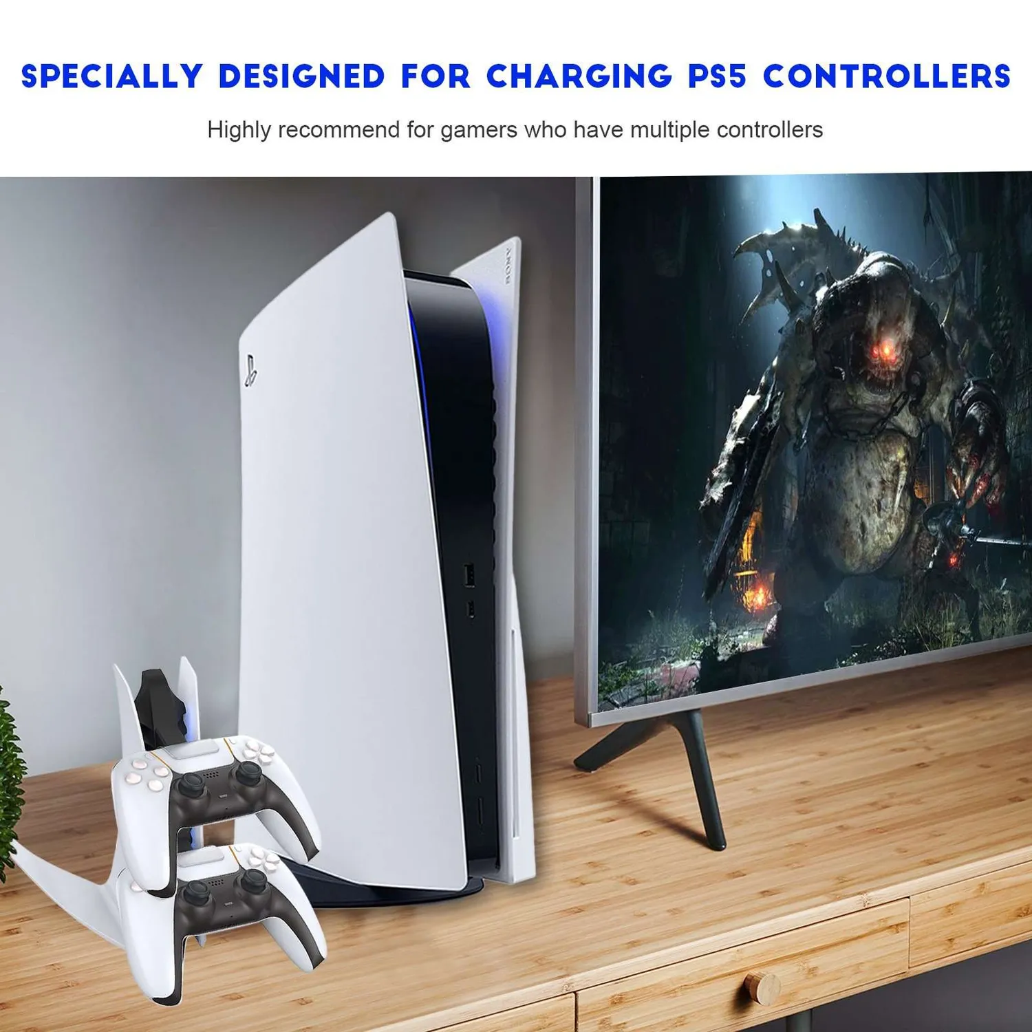NexiGo PS5 Controller Verticale Oplader Zwart
