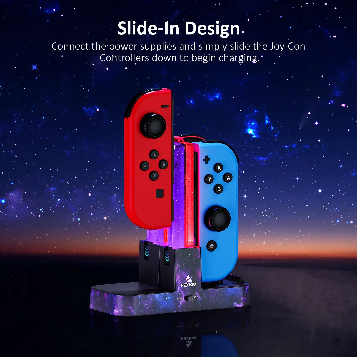 NexiGo Enhanced laadstation voor Joy-Con en Pro Controller