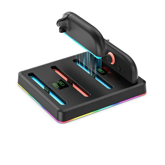 NexiGo Switch 2 controller laadstation 4 Joy-Cons RGB