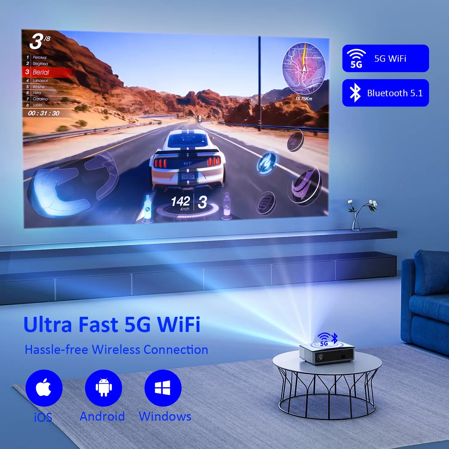 NexiGo PJ30 LCD-projector 1080p