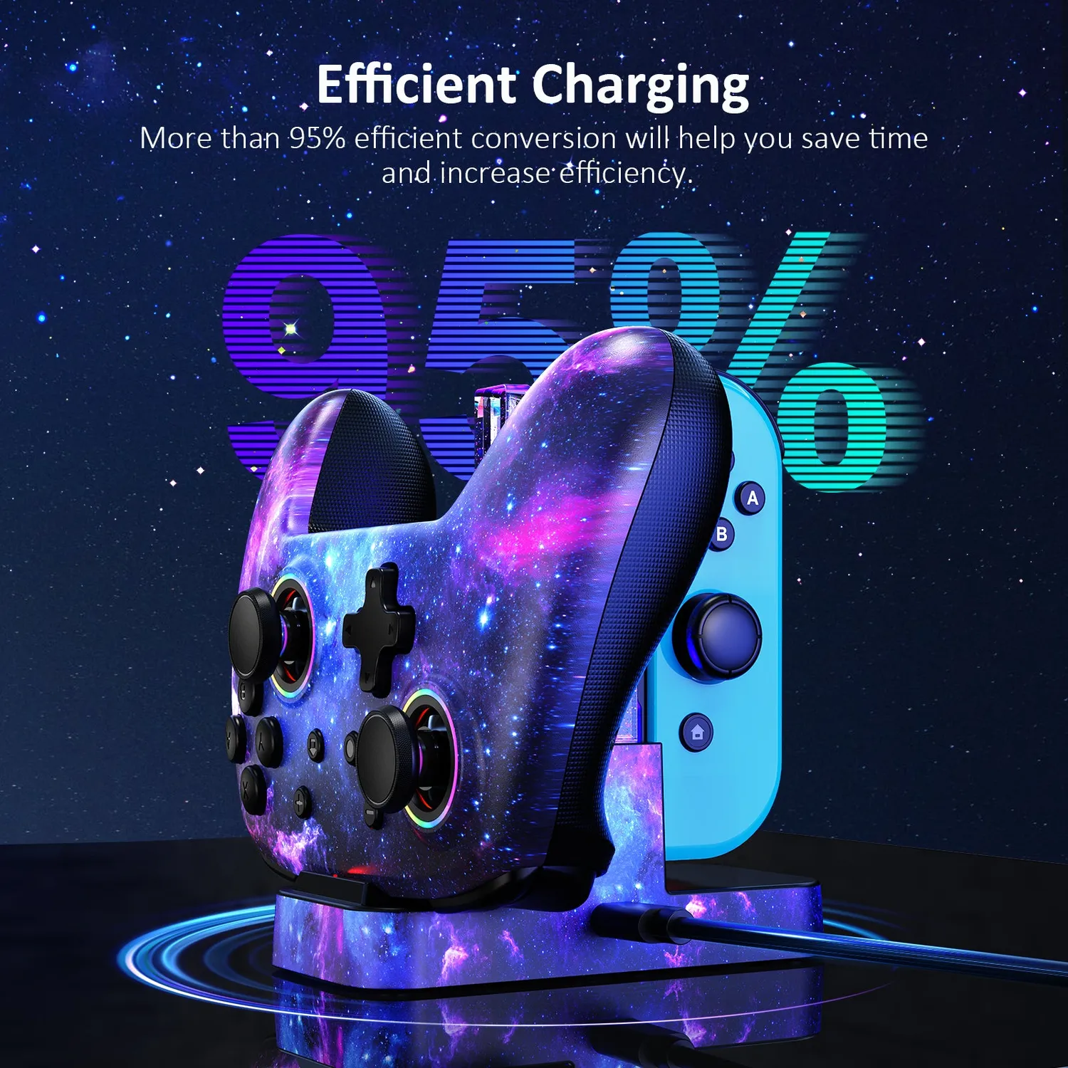 NexiGo Enhanced laadstation voor Joy-Con en Pro Controller