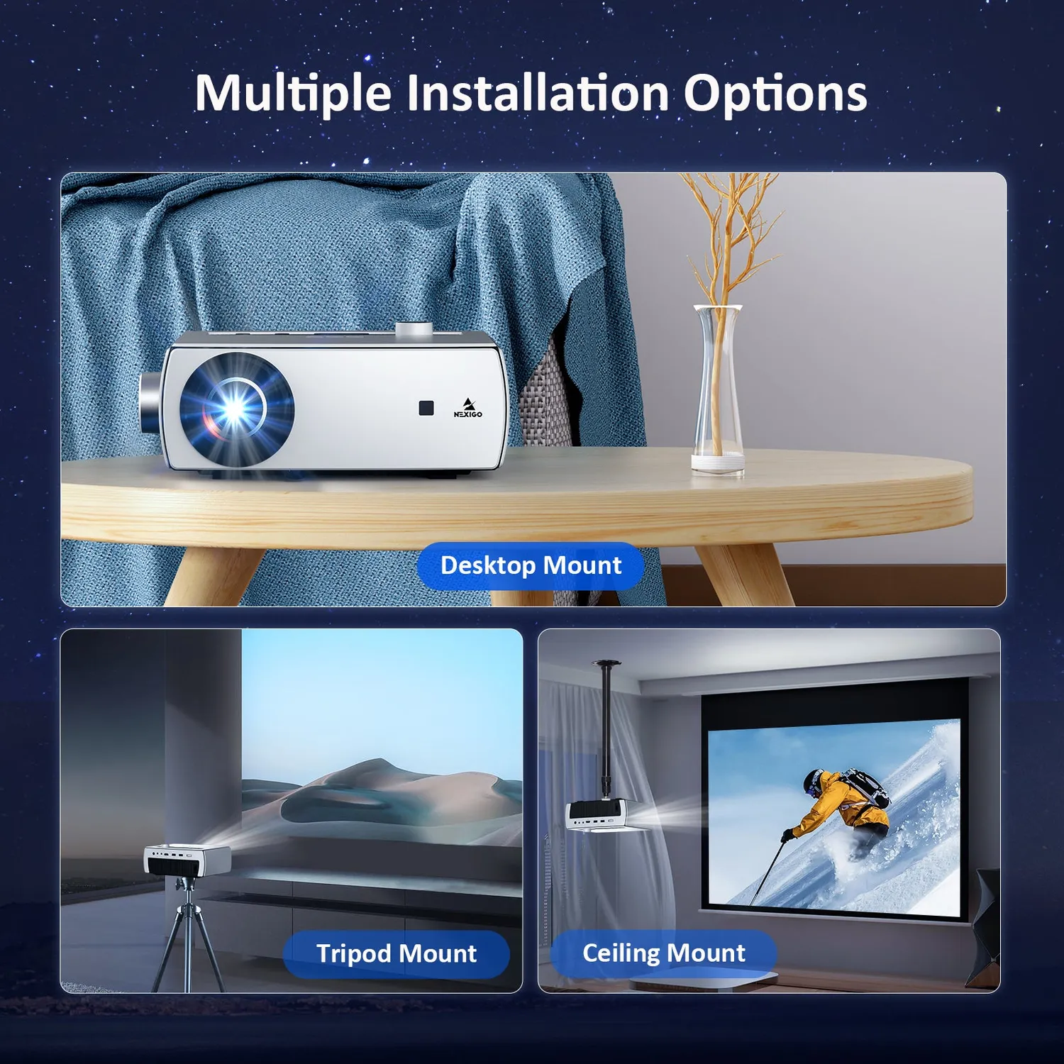 NexiGo PJ10 LCD-projector Full HD 1080p