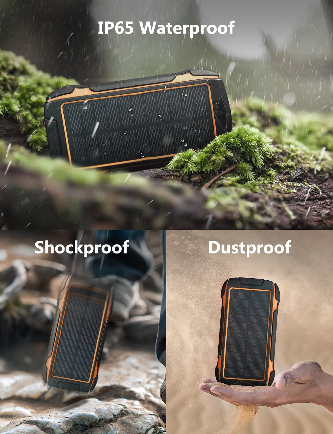 NexiGo E21 powerbank 20000 mAh op zonne-energie